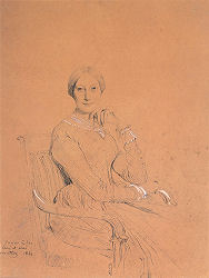 Julie Mottez portrait de 1833 par Ingres